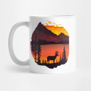 Buck Deer - Mountain Sunset Mug